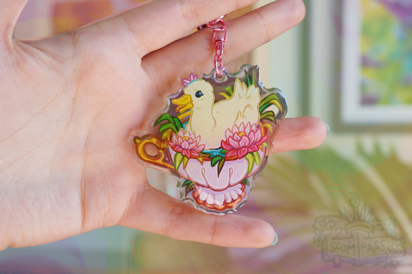 Duck In A Cup - Acrylic Charm