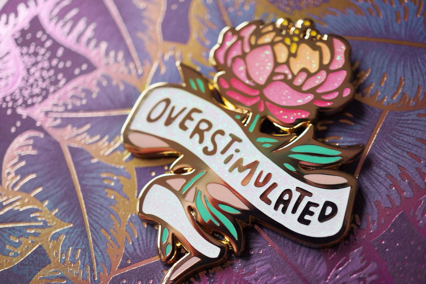 Overstimulated (Flower) - Enamel Pin