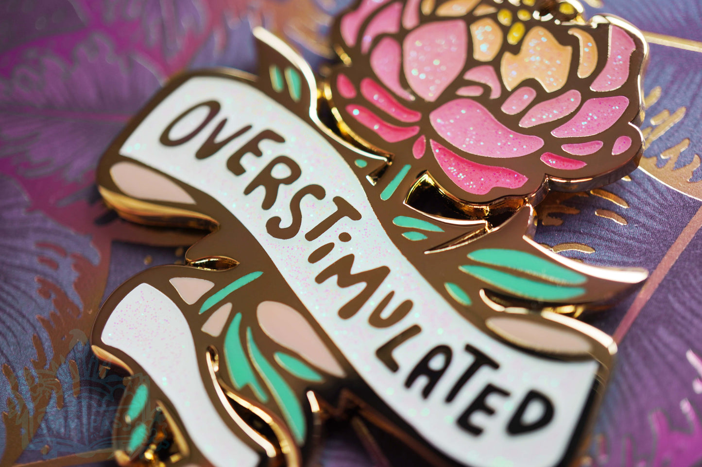 Overstimulated (Flower) - Enamel Pin