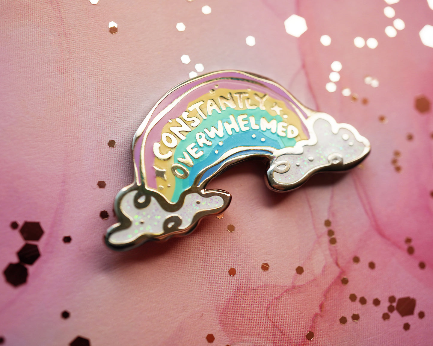 Constantly Overwhelmed - Enamel Pin