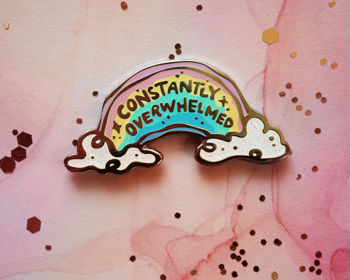 Constantly Overwhelmed - Enamel Pin