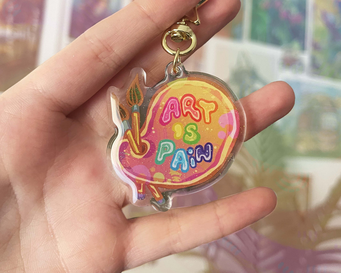 Art Is Pain - Acrylic Charm