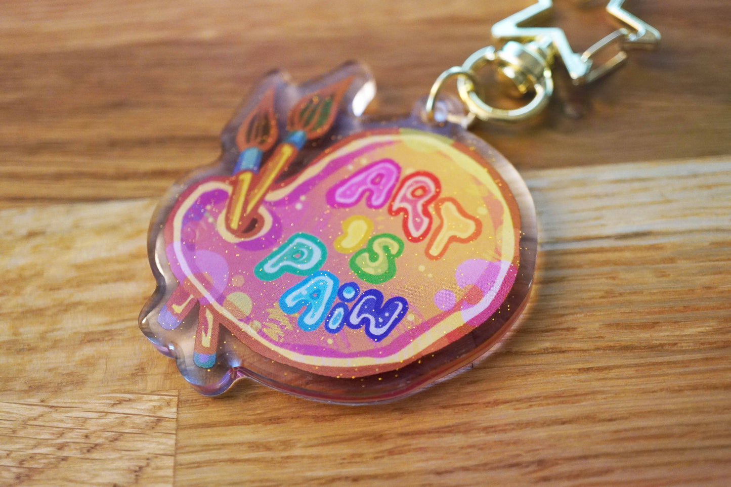 Art Is Pain - Acrylic Charm