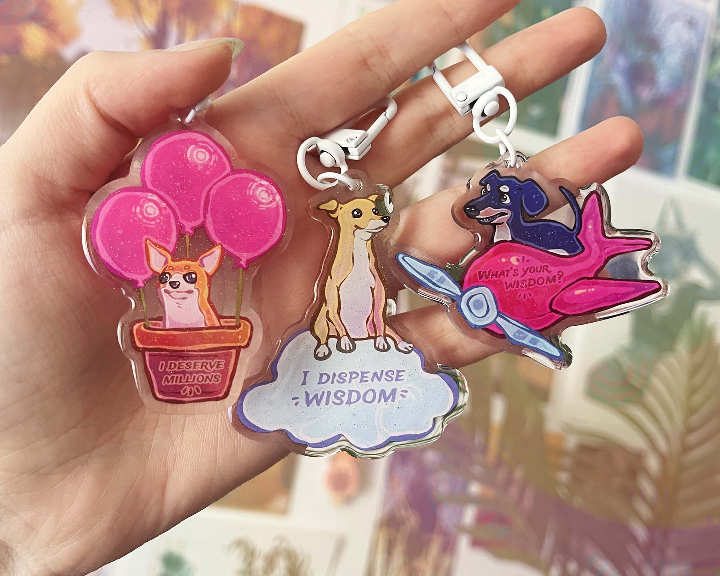 Dogs of Wisdom - Acrylic Charm Set