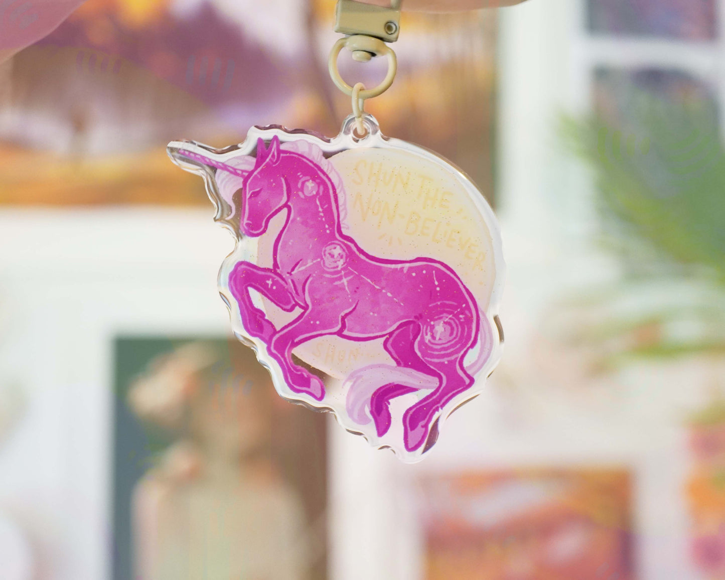 Shun the Non-believer Unicorn - Acrylic Charm