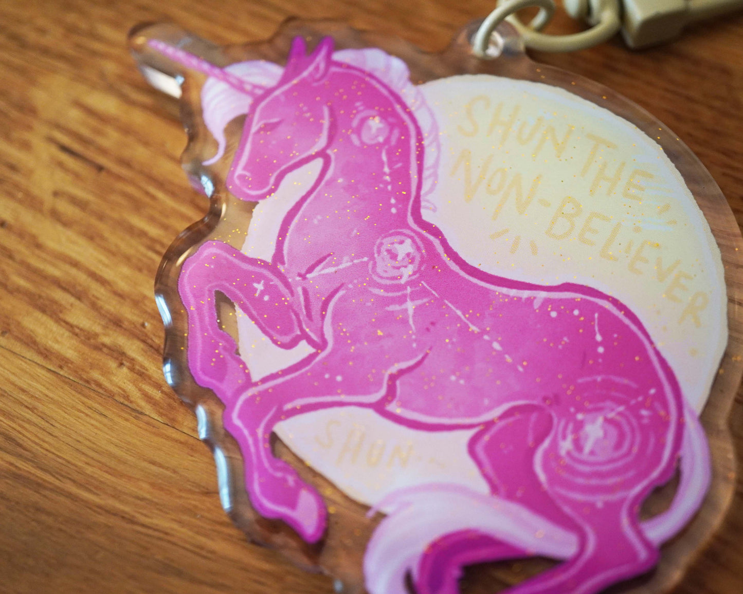 Shun the Non-believer Unicorn - Acrylic Charm