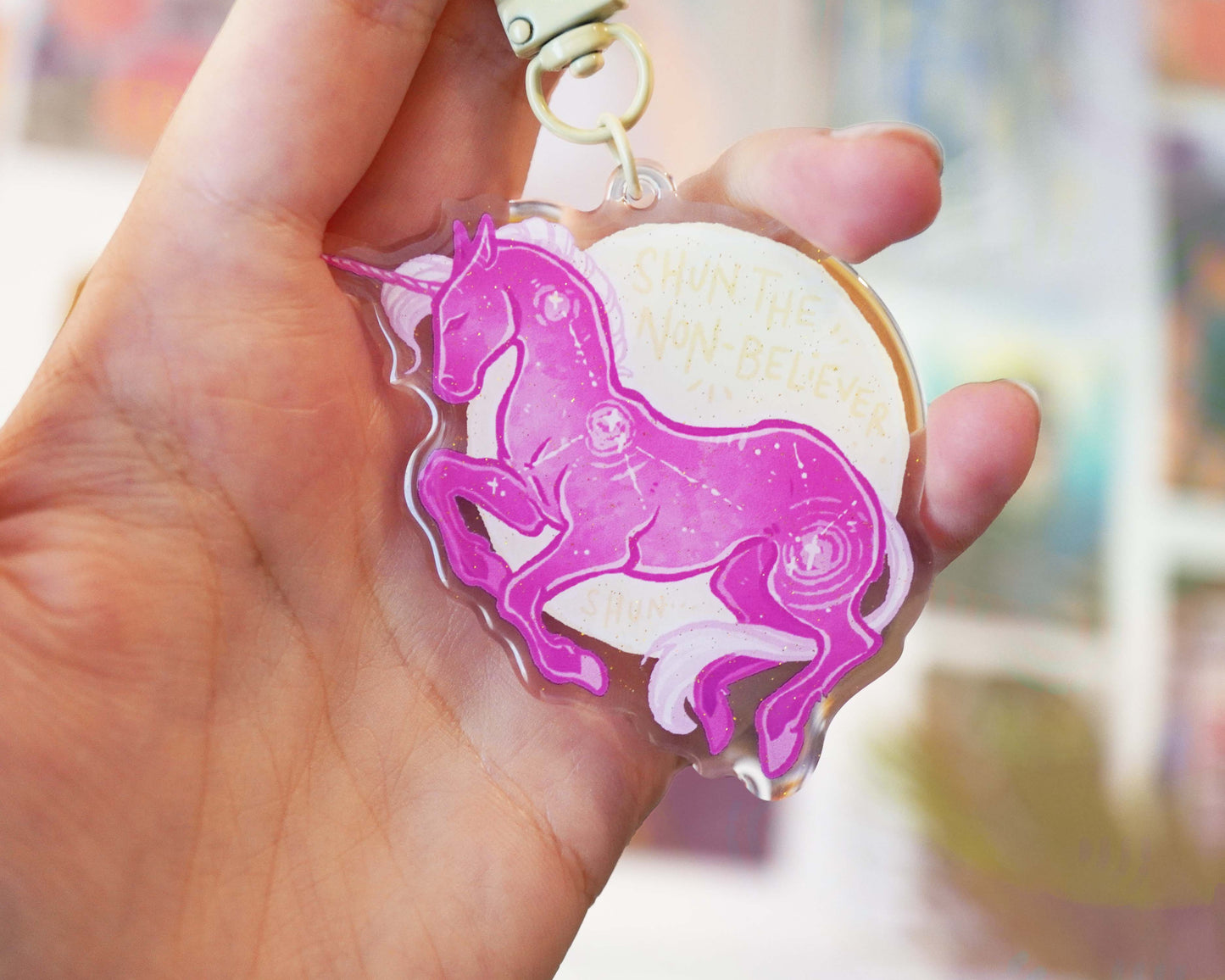 Shun the Non-believer Unicorn - Acrylic Charm