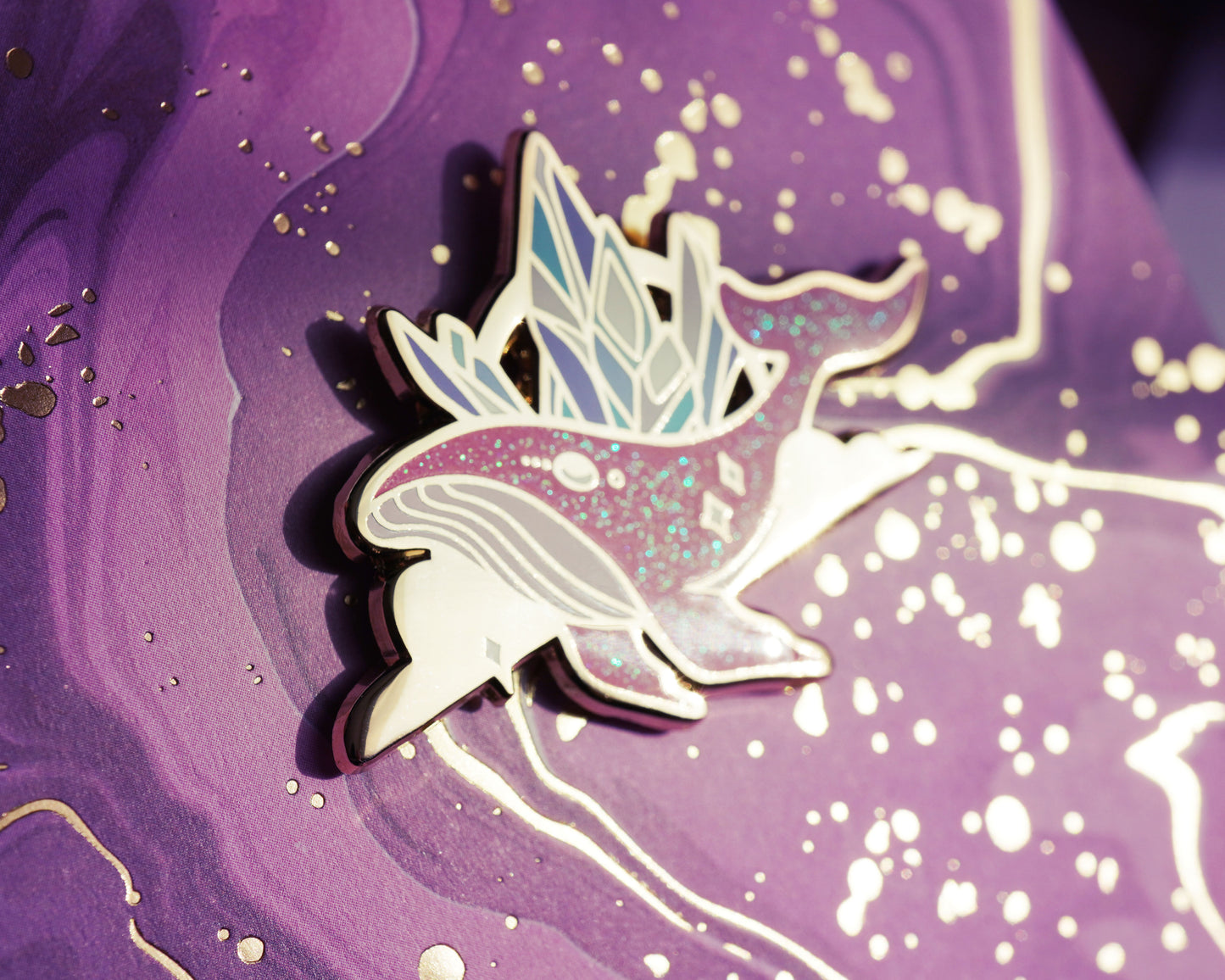 Whimsical Flying Whale - Enamel Pin