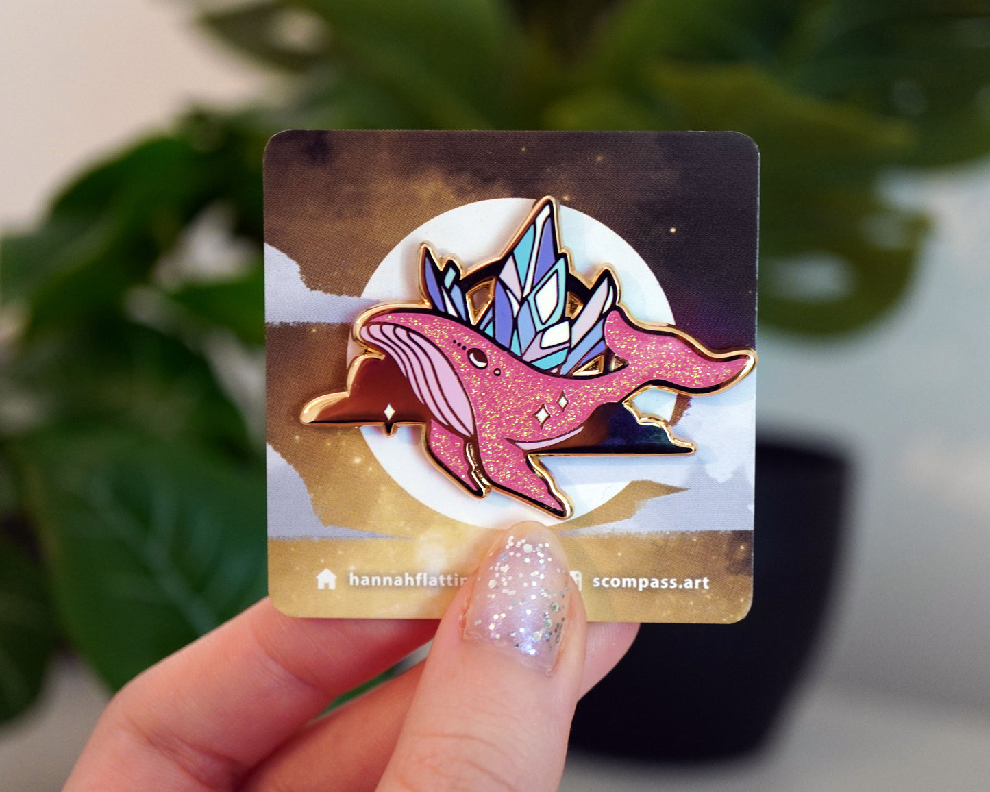 Whimsical Flying Whale - Enamel Pin