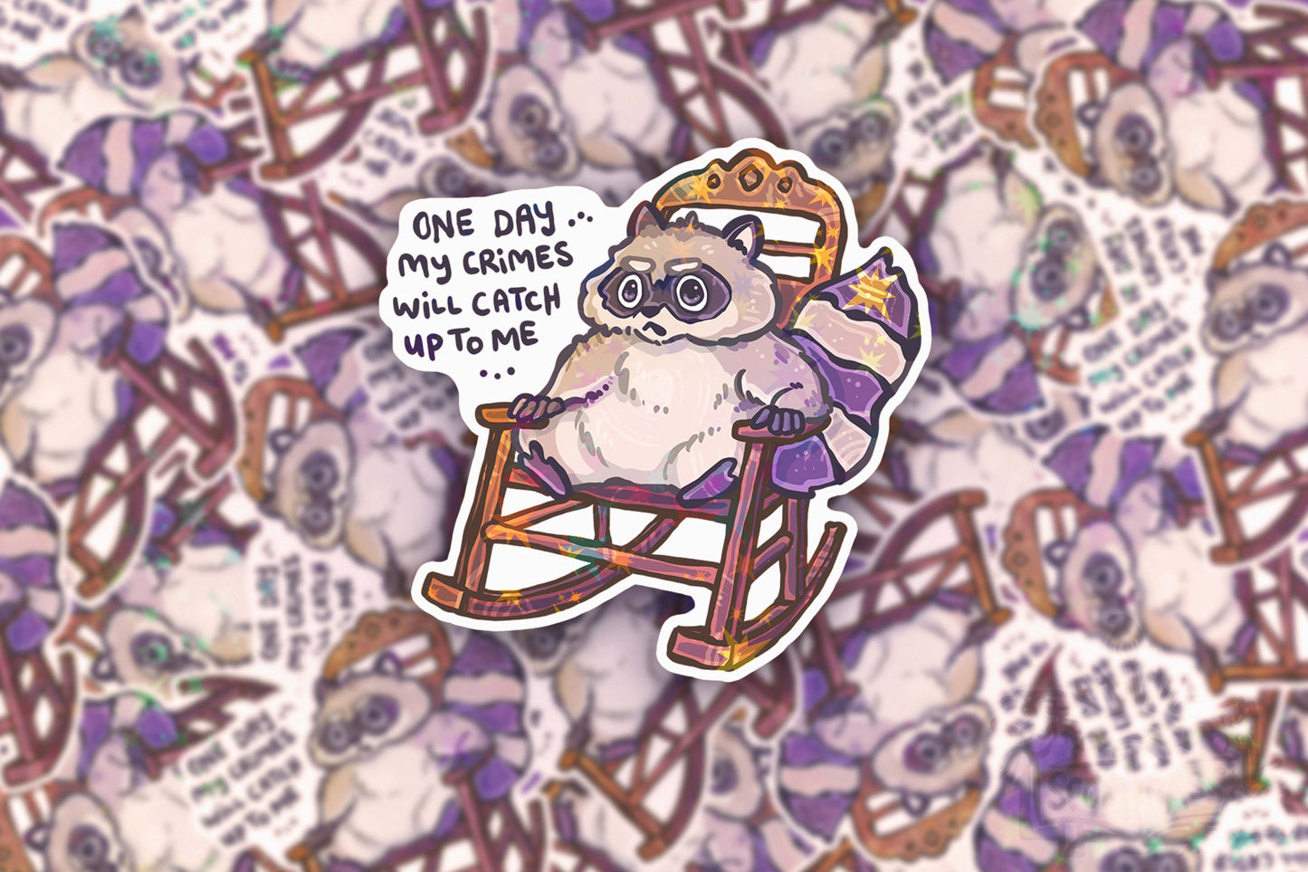 My Crimes - Big Glitter Sticker