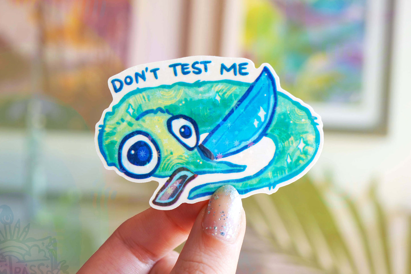 Don't Test Me - Big Glitter Sticker