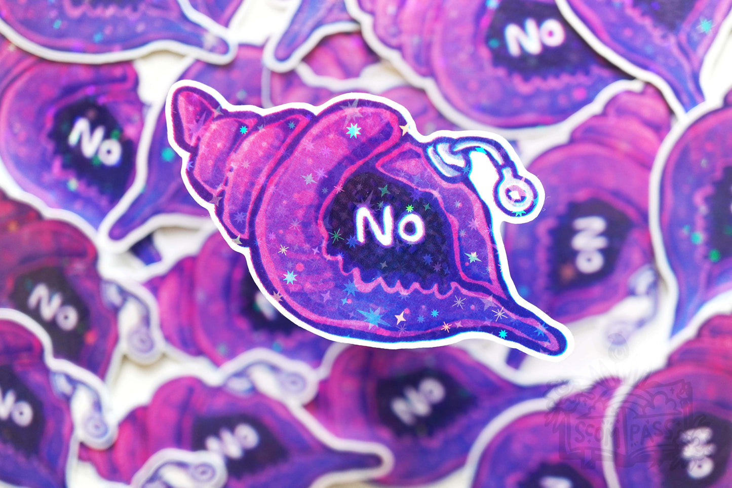 Magical Mussel - Big Glitter Sticker