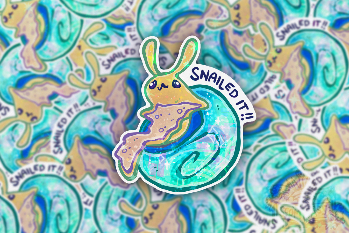 Snailed It - Big Glitter Sticker
