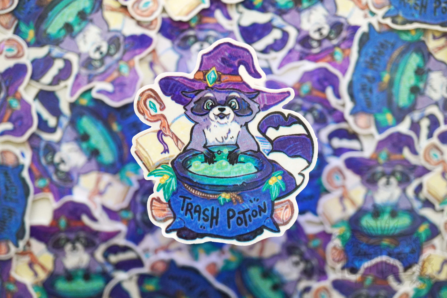 Trash Potion - Big Glitter Sticker