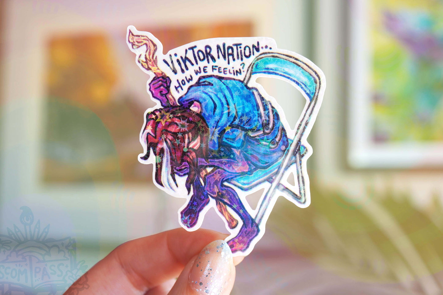 Viktornation - Big Glitter Sticker