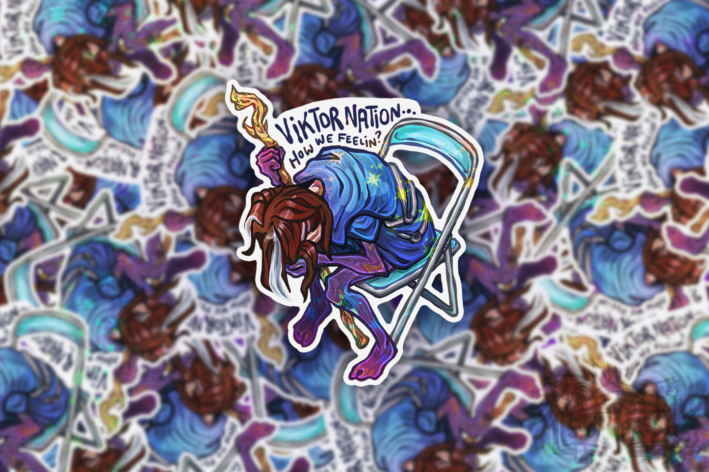 Viktornation - Big Glitter Sticker