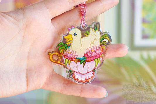 Duck In A Cup - Acrylic Charm