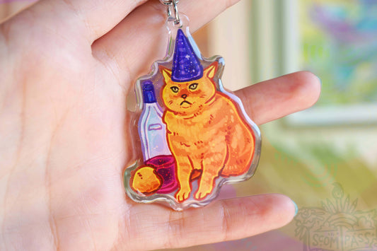 Party Cat - Acrylic Charm