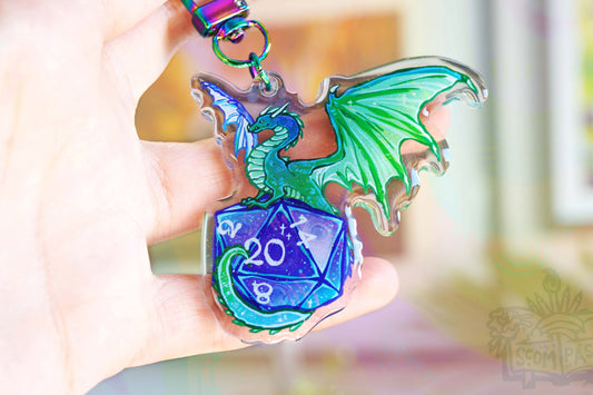 Dice Dragon - Acrylic Charm