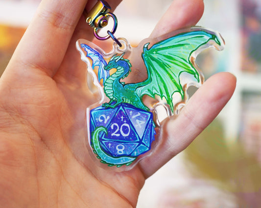 Dice Dragon - Acrylic Charm