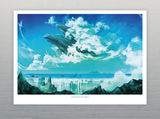 Cloud Whales - Art Print