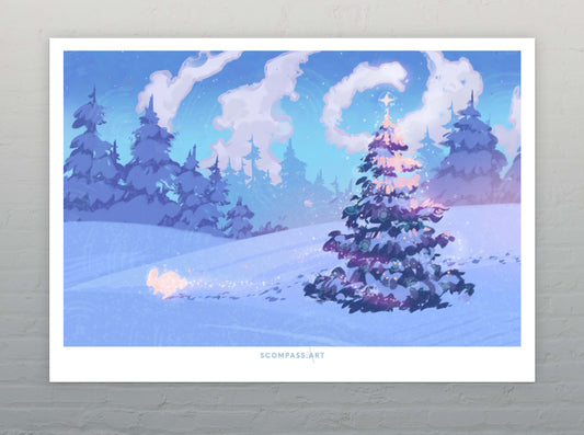 Winter Bunny - Art Print