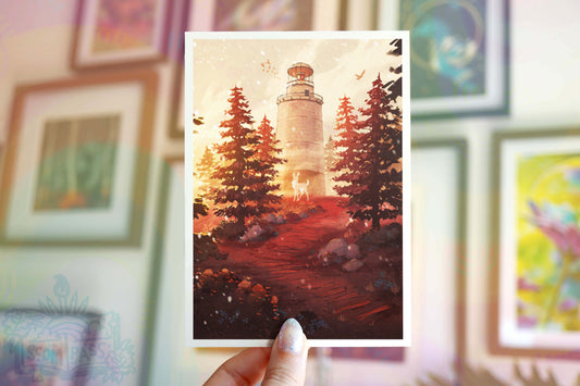 Light House - Postcard A6