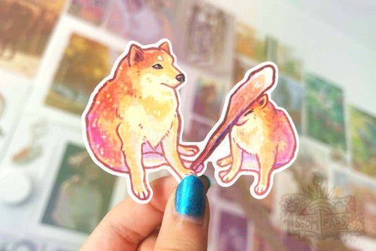 Bonk - Big Glitter Sticker