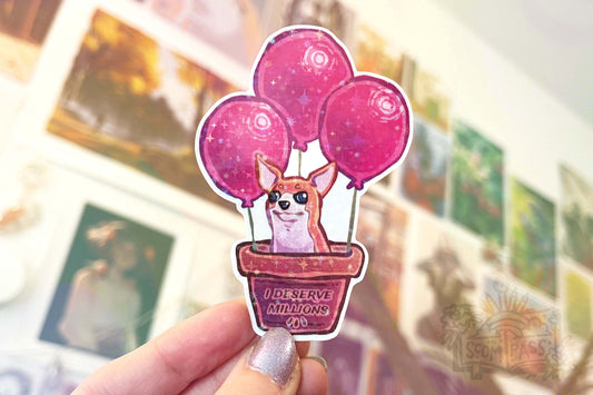 Chiwawa - Big Glitter Sticker
