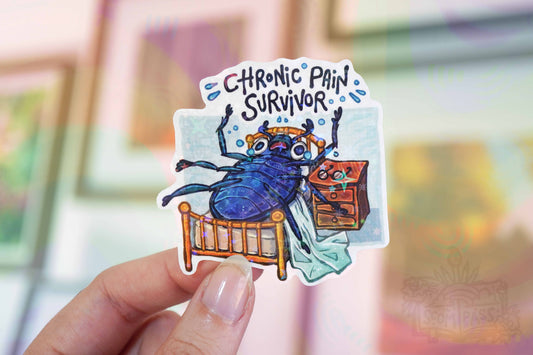 Chronic Pain - Big Glitter Sticker