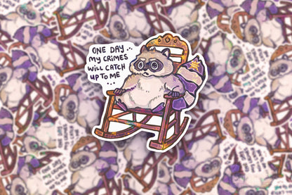 My Crimes - Big Glitter Sticker