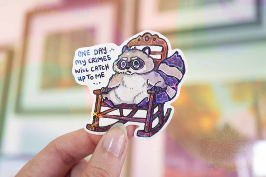 My Crimes - Big Glitter Sticker