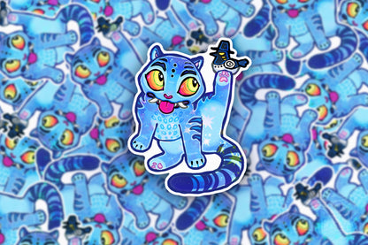 Demon Pet - Big Glitter Sticker