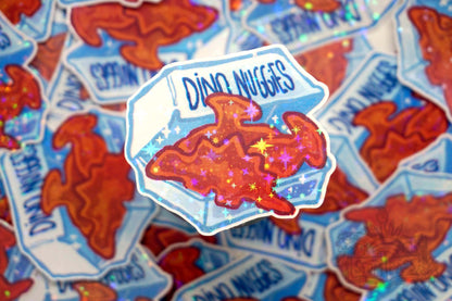 Dino Nuggies - Big Glitter Sticker
