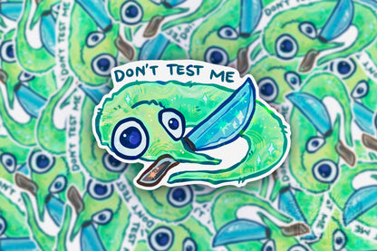 Don't Test Me - Big Glitter Sticker
