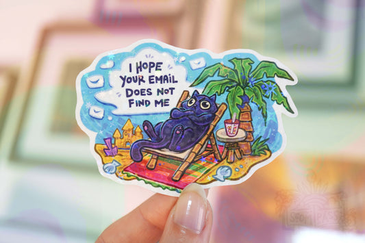 Email - Big Glitter Sticker