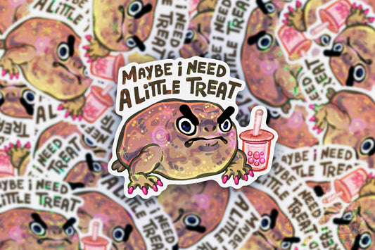 Treat Myself - Big Glitter Sticker