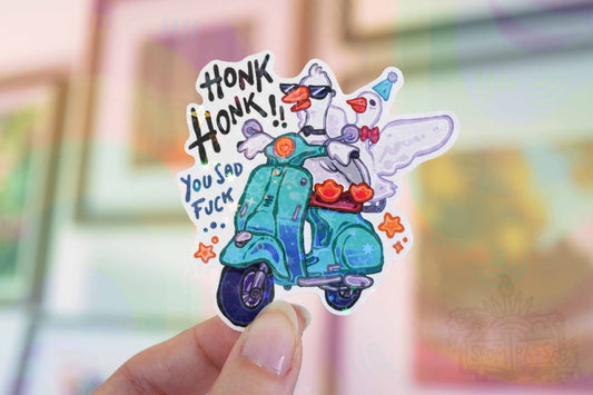 Honk Honk - Big Glitter Sticker