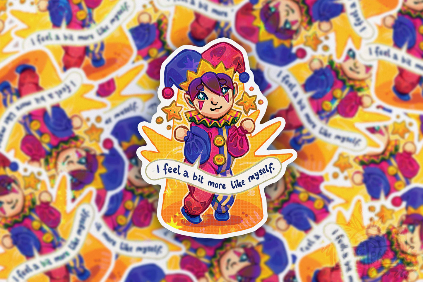 I Feel Like Myself - Big Glitter Sticker