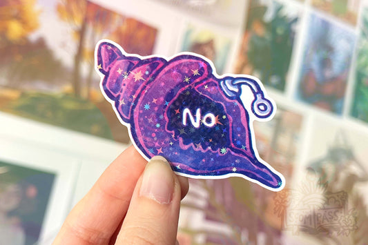Magical Mussel - Big Glitter Sticker