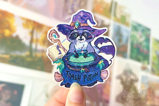 Trash Potion - Big Glitter Sticker