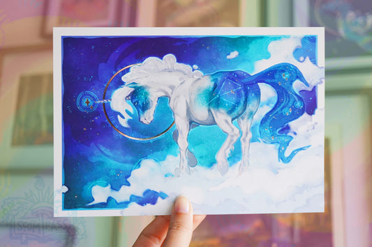 Galaxy Horse - Silver Foil Print